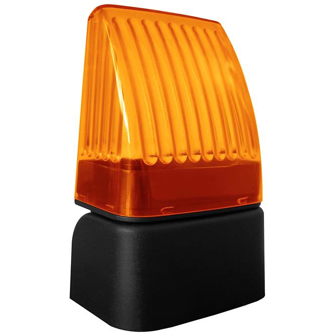 Uniwersalna lampa błyskowa/sygnalizacyjna LED 12-24-220V do bramy, przegubowa/obrotowa, pomarańczowa NOLOGO-SNODO-LEDFULL